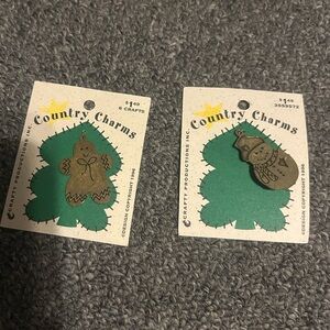 Christmas country charms set of two.